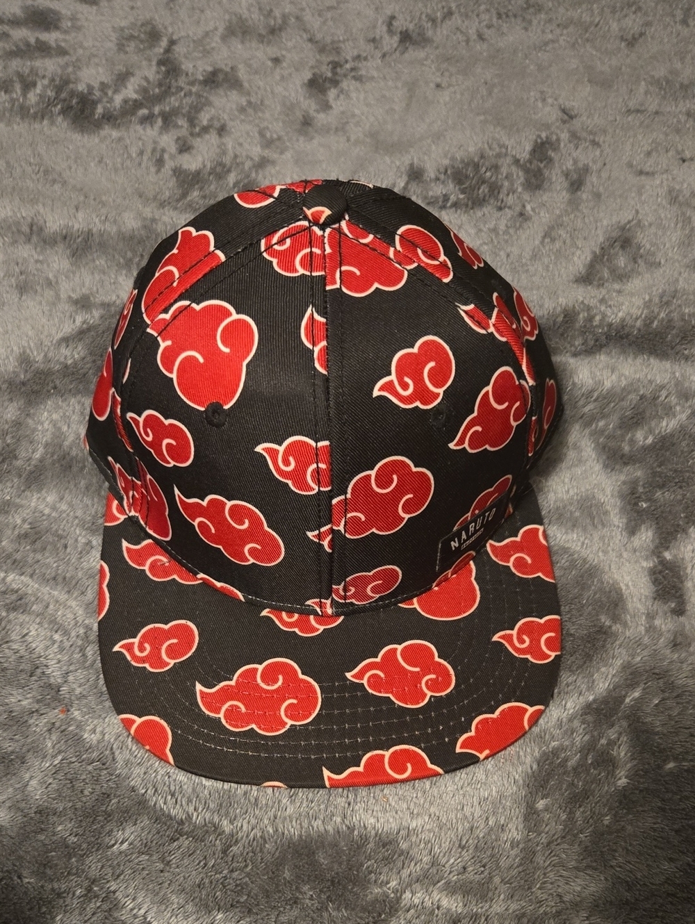 Black & Red Akatsuki Print Cap